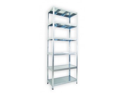 Regał metalowy do garażu Biedrax 45 x 120 x 210 cm, ocynkowany - 6 półek ocynk