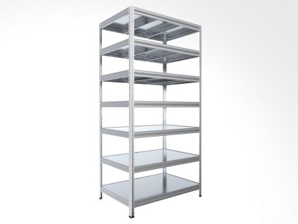 81401 5 regal metalowy do piwnicy biedrax 35 x 120 x 240 cm ocynkowany 7 polek ocynk