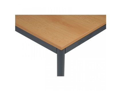 Stół konferencyjny 80 x 120 cm Biedrax JS4645tsb - szary ciemny, buk