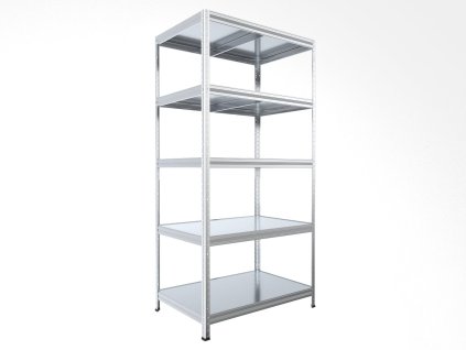 90317 5 regal metalowy do spizarni biedrax 35 x 75 x 240 cm ocynkowany 5 polek ocynk