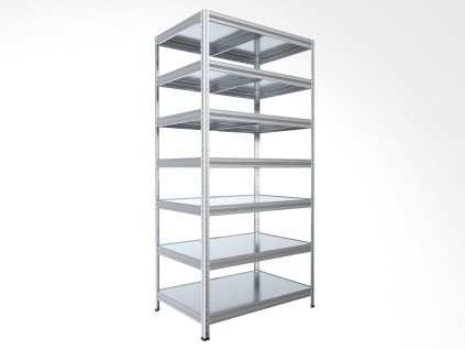 90437 5 regal metalowy do spizarni biedrax 50 x 75 x 240 cm ocynkowany 7 polek ocynk