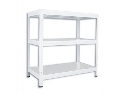 Regał metalowy do spiżarni Biedrax 45 x 120 x 120 cm, biały - 3 półki ocynk