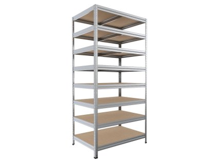 93560 5 regal metalowy do warsztatu biedrax 45 x 90 x 210 cm ocynkowany 8 polek mdf