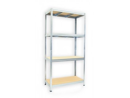 Regał metalowy do warsztatu Biedrax 50 x 120 x 180 cm, ocynkowany - 4 półki MDF