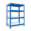 Regał metalowy do magazynu Biedrax 50 x 90 x 120 cm, niebieski - 4 półki ocynk