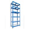 Regał metalowy do magazynu Biedrax 50 x 75 x 270 cm, niebieski - 6 półek ocynk