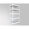 128135 5 regal metalowy do magazynu biedrax 45 x 120 x 240 cm bialy 5 polek ocynk