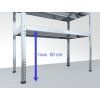 153473 8 regal metalowy do spizarni skrecany biedrax 50 x 130 x 150 cm ocynk nosnosc 150 kg na polke