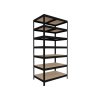 196673 regal metalowy biedrax 35 x 75 x 240 cm czarny 7 polek mdf