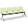 Ławka do poczekalni Smile Biedrax LC9976z - podstawa polerowane aluminium