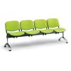 Ławka do poczekalni tapicerowana Viva Biedrax LC9378z - chromowana podstawa