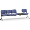 Ławka do poczekalni tapicerowana Viva Biedrax LC9379m - chromowana podstawa
