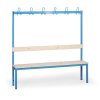 Ławka z wieszakami do szatni LS7505 - długość 1,5 m