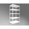 59564 5 regal metalowy biedrax 45 x 90 x 210 cm bialy 5 polek bialych laminowanych 12mm