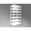 61502 5 regal metalowy biedrax 50 x 75 x 210 cm bialy 7 polek bialych laminowanych 12mm