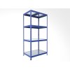 99887 5 regal metalowy do warsztatu biedrax 50 x 75 x 180 cm niebieski 4 polki ocynk