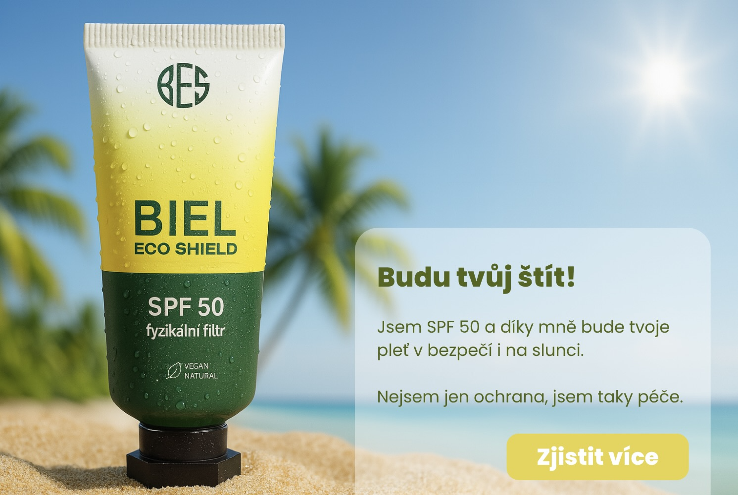 biel eco shield spf 50 uva uvb minerální