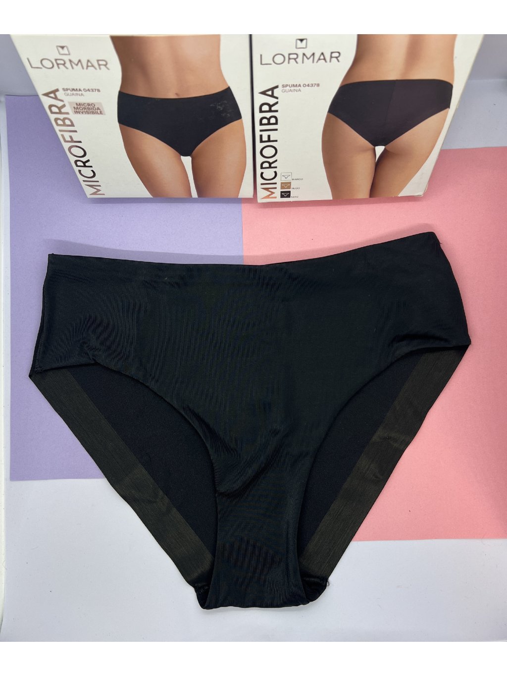 Tvarujúce laserové nohavičky s vysokým pásom Lormar Guainetta Spuma- čierne