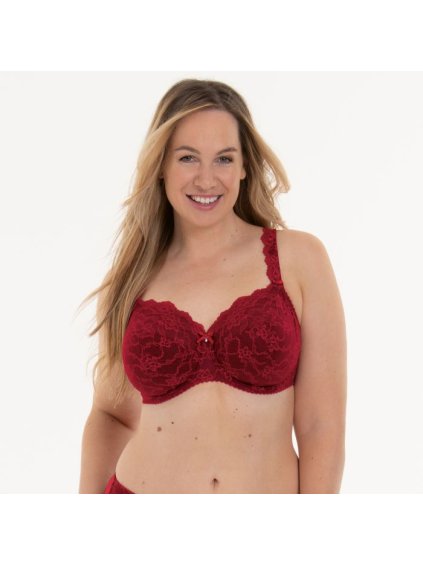 Čipkovaná nevystužená podprsenka s kosticou Rosa Faia / Anita Bobette 5289 (Farba Vínová, Veľkosť 70 G)