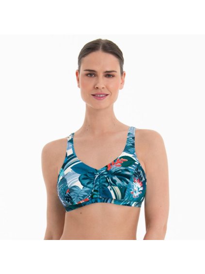 Dvojdielne vystužené plavky bez kostíc Curacao Anita Care - Style mexicali top 6530+ 8421 Style Lula (Farba Petrolejová, Veľkosť 80 B)