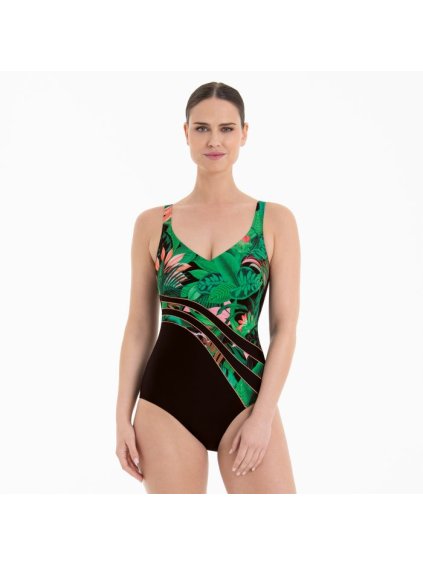 Jednodielne elegantné vystužené plavky v tropickým vzorom Anita 7379 -style Luella (Farba Mix, Veľkosť 85 B)