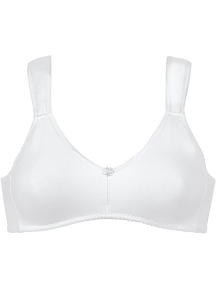 Nevystužená podprsenka bez kostice Naturana Lycra (Farba Biela, Veľkosť 75 B)