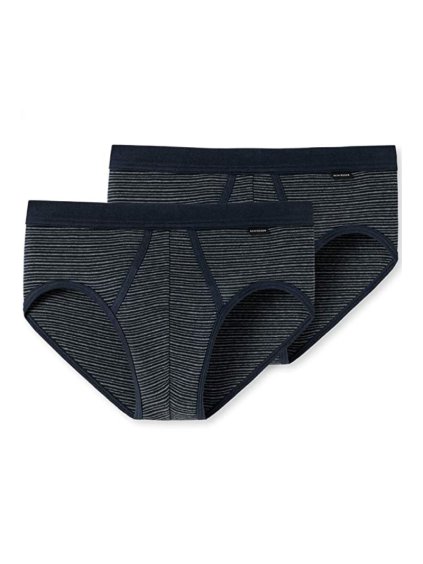 2PACK Bavlnené slipy Schiesser (Farba Tmavosivá, Veľkosť 3XL)