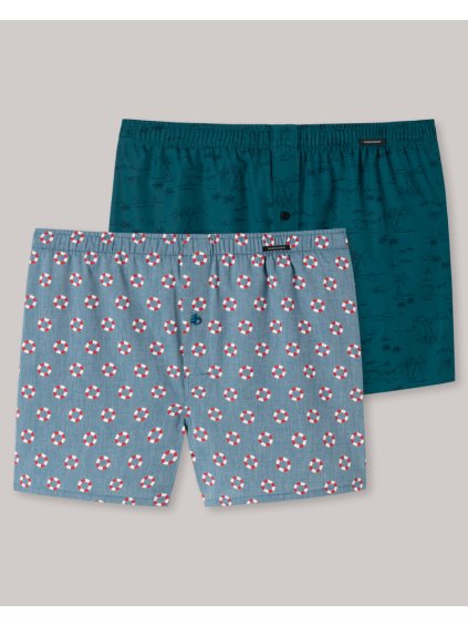 2PACK Bavlnené vzorované boxerky Schiesser (Farba Žltá, Veľkosť M)