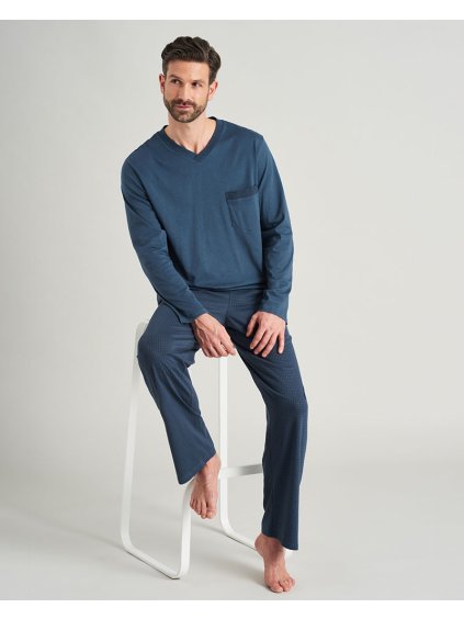 Bavlnené kárované pyžamo Schiesser Comfort Fit (Veľkosť M)