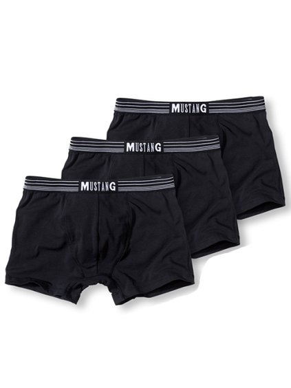 3PACK Bavlnené boxerky Mustang (Farba Čierna, Veľkosť M)