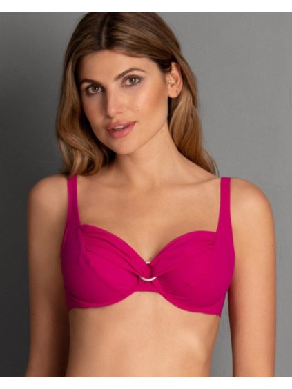 Plavky vrchný diel s ozdobnou sponou a kosticou ROSA FAIA Hermine (Farba Modrá, Veľkosť 85 C)