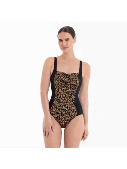 Jednodielne plavky so safari vzorom Anita Care - Style Malvina 6252 (Farba Čierna, Veľkosť 90 C)