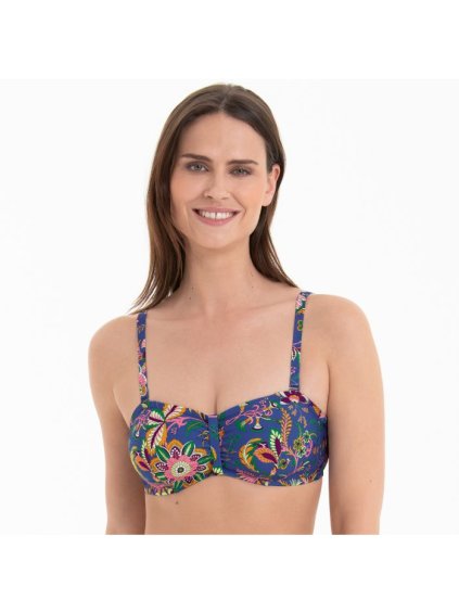 Dámske dvojdielne nevystužené plavky korzetové  Rosa Faia- Style ella 8758 + 8778 Style Ive (Farba Modrá, Veľkosť 95 C)