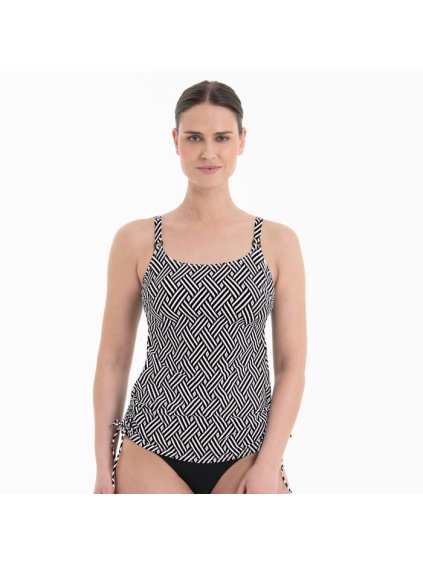 Tankiny- vrchný plavkový diel čierno- biely Anita CAre; style Latina Top 6577 (Farba Čierna/Biela, Veľkosť 75 C)