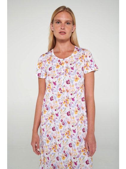 Nočná košeľa s gombíkmi a s krátkymi rukávmi 20031 Vamp (Farba Mix, Veľkosť M)