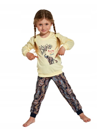 Bavlnené pyžamo so slonom Cornette Elephants (Veľkosť 146-152)