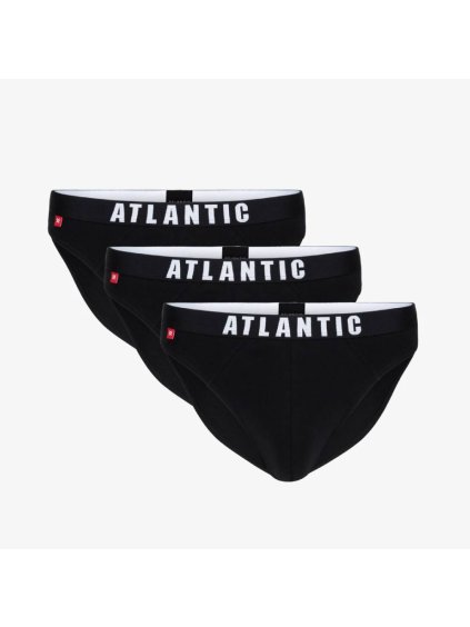 3PACK Elastické bavlnené slipy Atlantic (Veľkosť S)