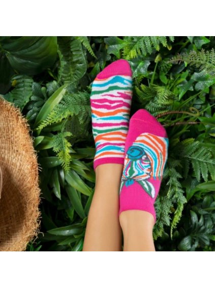 Členkové ponožky Zebra Gee One Afrika (Farba Ružová, Veľkosť 35-38)