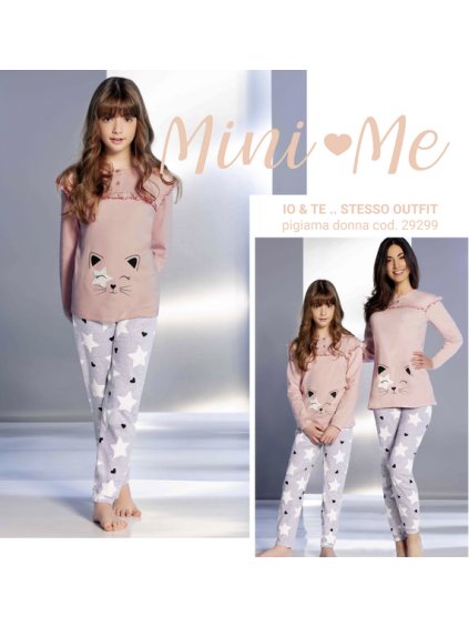 Dlhé bavlnené pyžamo Love and Bra Mini Me (Veľkosť 110-116)