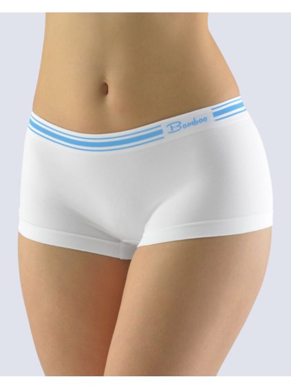 Bezšvové bambusové boxerkové nohavičky Gina (Farba Biela, Veľkosť L/XL)