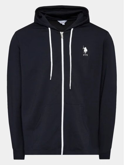 Pánska mikina na zips U.S.POLO ASSN. 18469 basic (Farba Čierna, Veľkosť S)