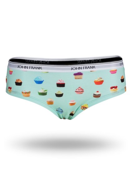 Hipster nohavičky s potlačou CUPCAKES John Frank WJFD-H02 (Farba Pepermintová, Veľkosť L)