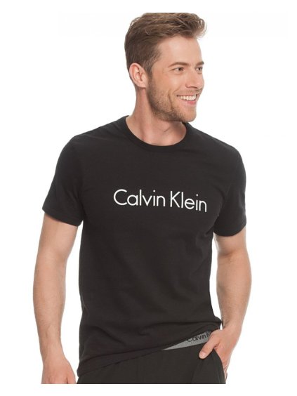 Bavlnené tričko s krátkym rukávom Calvin Klein (Farba Čierna, Veľkosť M)