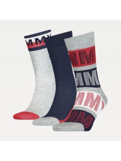 3PACK Vysoké ponožky Tommy Hilfiger (Veľkosť 35-38)