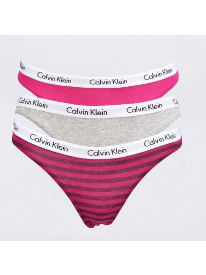 3PACK Bavlnené tangá Calvin Klein (Veľkosť XS)