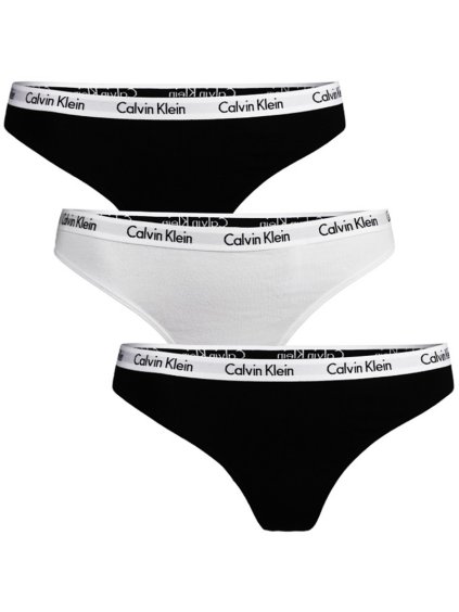 3PACK Bavlnené tangá Calvin Klein (Veľkosť XS)