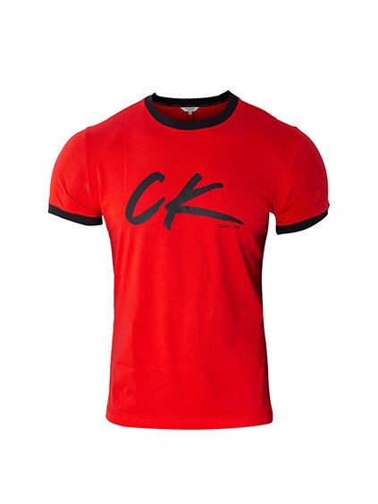 Bavlnené tričko s krátkym rukávom Calvin Klein (Veľkosť S)