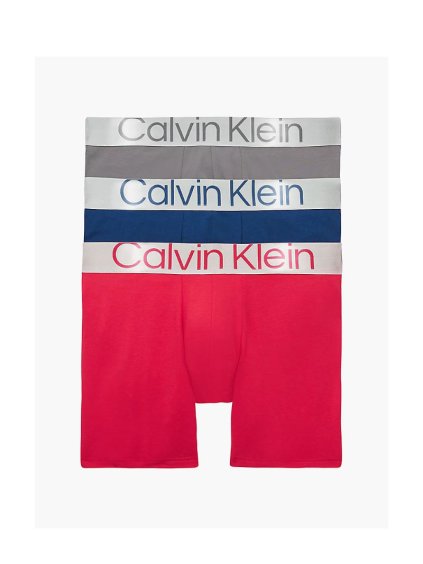 3PACK Boxerky s metalickým pásom Calvin Klein (Veľkosť M)