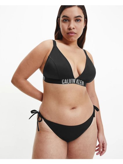 PLUS SIZE Plavky spodný diel s viazaním na bokoch Calvin Klein (Veľkosť XL)