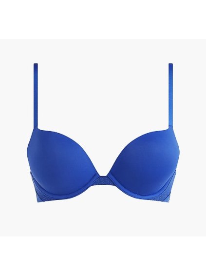 Podprsenka Push up s kosticou Calvin Klein F5613E (Farba Modrá, Veľkosť 75 B)
